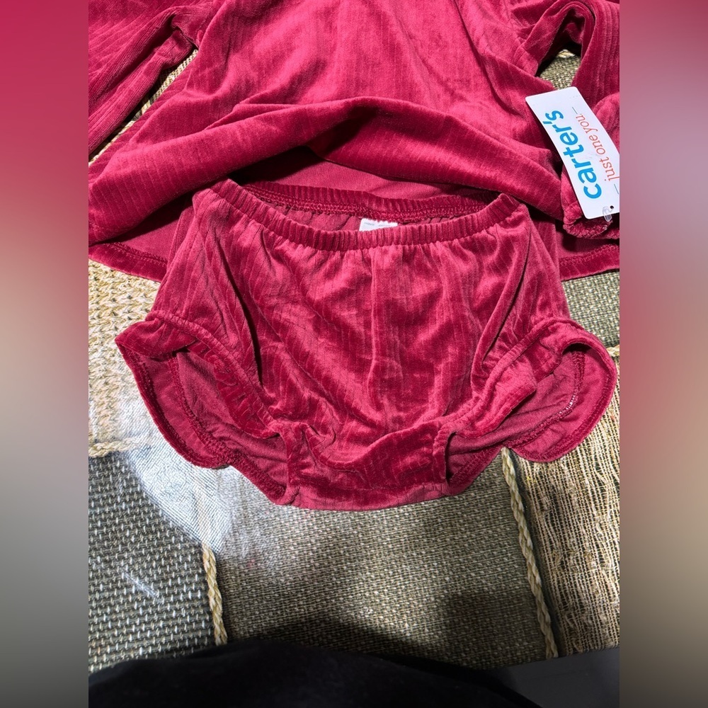 Carter's Burgundy Baby Set - Picture 2 of 8